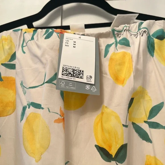 H&M NWT Dolce Far Niente Lemon Maxi Skirt - Picture 4 of 6